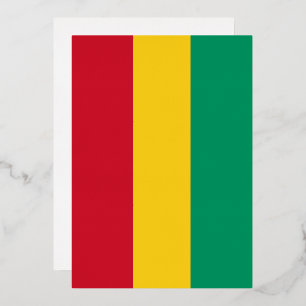 Guinese vlag folie uitnodiging