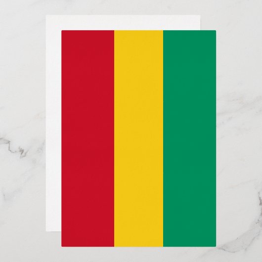 Guinese vlag folie uitnodiging (Voorkant / Achterkant)