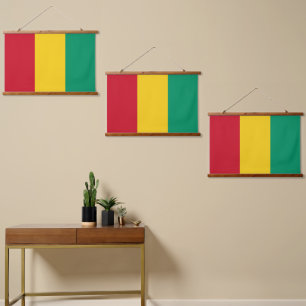 Guinese vlag hangend wandkleed