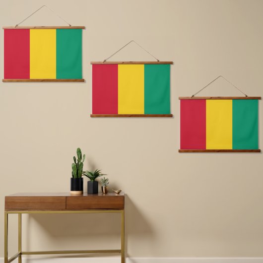 Guinese vlag hangend wandkleed (Asymmetrisch)
