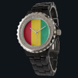 Guinese vlag horloge<br><div class="desc">Een ideaal geschenk voor al diegenen die patriottisch zijn van hun land!</div>