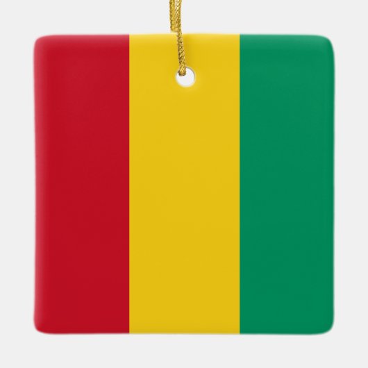 Guinese vlag keramisch ornament (Voorkant)