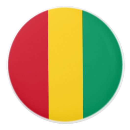 Guinese vlag keramische knop (Voorkant)