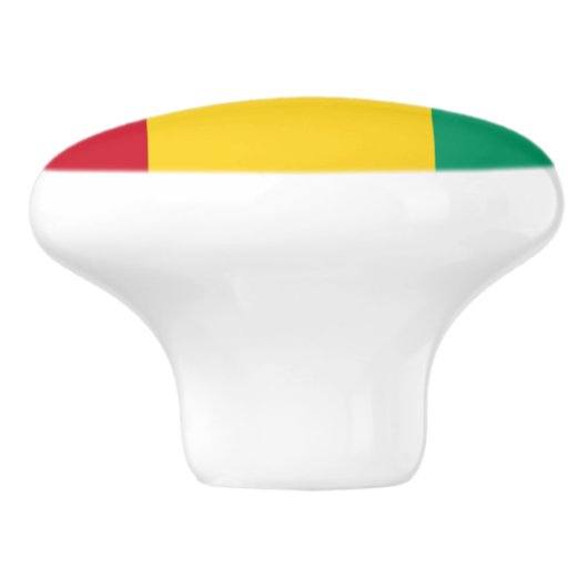 Guinese vlag keramische knop (Zijkant)
