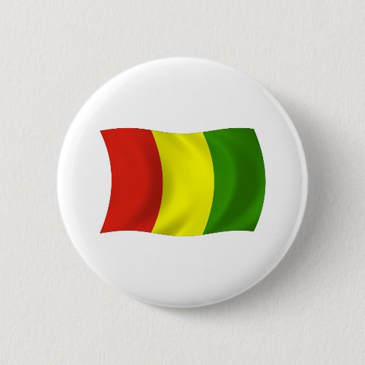 Guinese Vlag Knop Ronde Button 5,7 Cm (Voorkant)