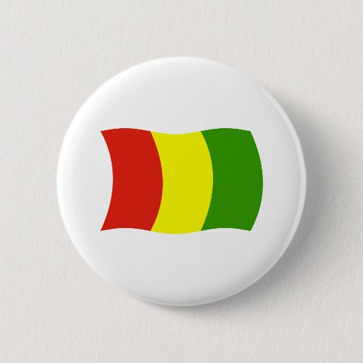 Guinese Vlag Knop Ronde Button 5,7 Cm (Voorkant)