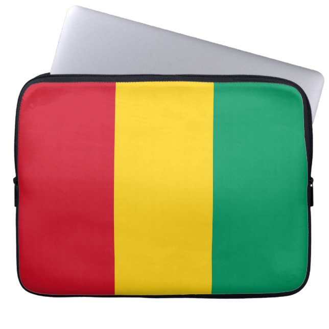 Guinese vlag laptop sleeve (Voorkant)