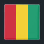 Guinese vlag magneet<br><div class="desc">wereldwijde vlaggenproducten - Je kunt je eigen tekst toevoegen.</div>