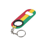 Guinese vlag mini flessenopener (Achterkant Gekanteld)
