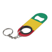 Guinese vlag mini flessenopener (Voorkant Gekanteld)