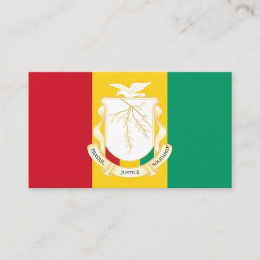 Guinese Vlag & Nationale Zegel, Vlag van Guinee Visitekaartje (Voorkant)
