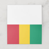 Guinese vlag plaatskaartje (Buitenkant ongevouwen)