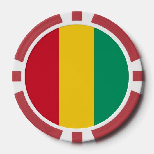 Guinese vlag poker chips (Voorkant)