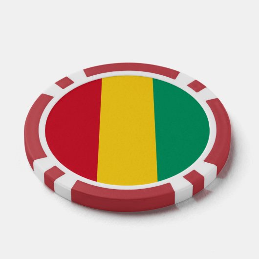 Guinese vlag poker chips (Enkel)