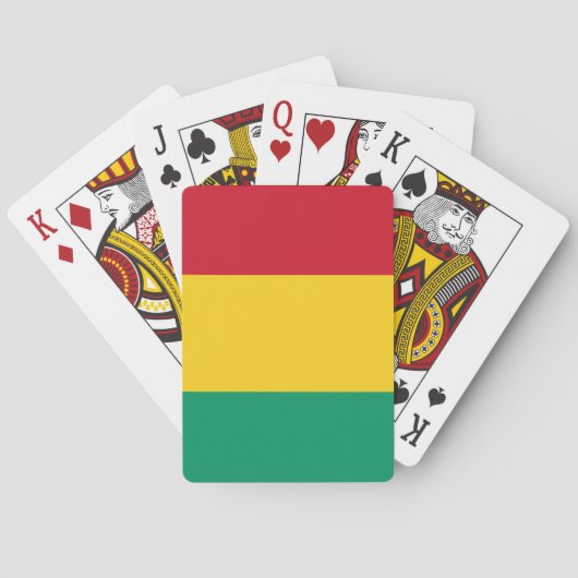 Guinese vlag pokerkaarten (Achterkant)