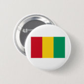 Guinese vlag ronde button 5,7 cm (Voorkant /achterkant)