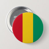 Guinese vlag ronde button 7,6 cm (Voorkant /achterkant)