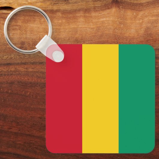 Guinese vlag sleutelhanger (Voorkant)