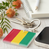 Guinese vlag sleutelhanger (Voorkant Rechts)