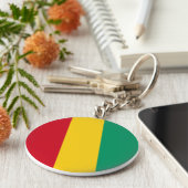 Guinese vlag sleutelhanger (Zijkant)