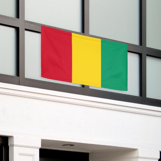 Guinese vlag spandoek (Buitenkant Gebouw)