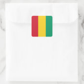 Guinese vlag vierkante sticker (Tas)