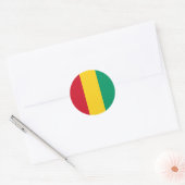 Guinese Vlag, Vlag van Guinee Ronde Sticker (Envelop)