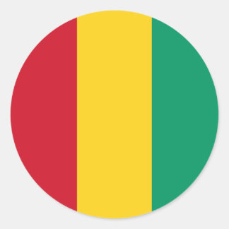 Guinese Vlag, Vlag van Guinee Ronde Sticker