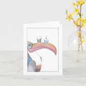 Guiness Toucan Verjaardag Kaart (Gele Bloem)