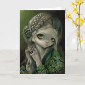 Guinevere had groene ogen Wenskaart Kaart (Gele Bloem)