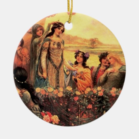 Guinevere in Camelot Keramisch Ornament (Voorkant)