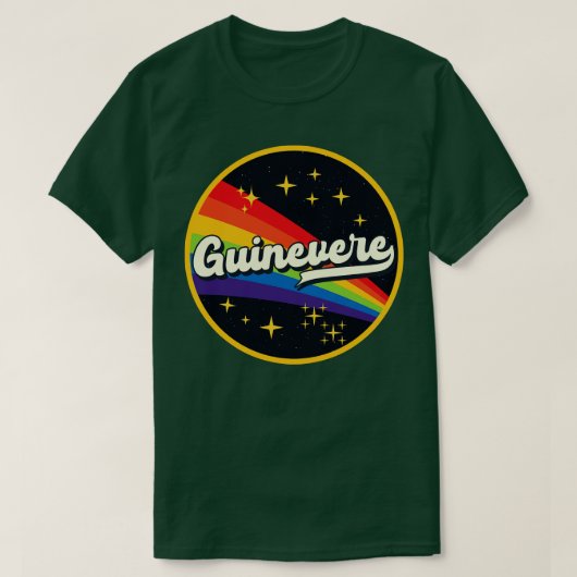 Guinevere regenboog in ruimte stijl t-shirt (Design voorkant)