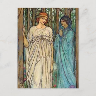 “Guinevere” Sprookjeskunst door Florence Harrison Briefkaart