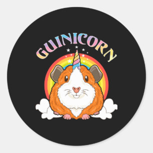 Guinicorn Guinea Pig Unicorn Costume Ronde Sticker