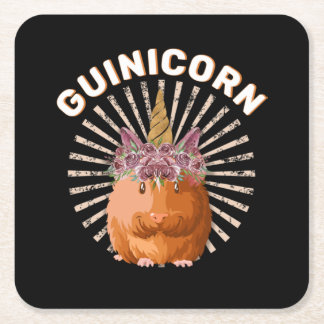 Guinicorn Guinee Pig Unicorn Kartonnen Onderzetters