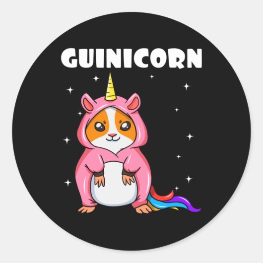 Guinicorn Ronde Sticker (Voorkant)