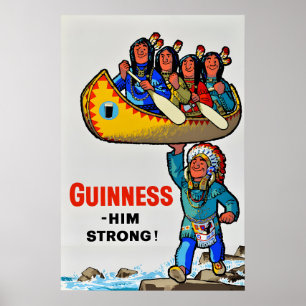 Guinness Him Strong - Vintage Poster Prints