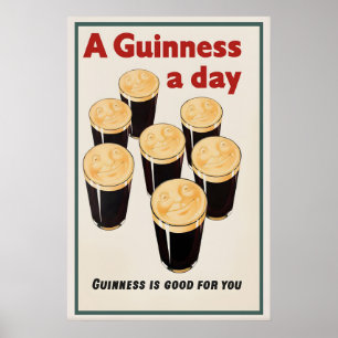 Guinness is goed voor je Poster Print John Gilroy