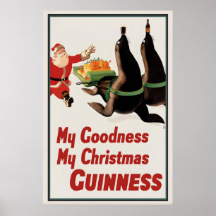 Guinness Kerst Poster Print John Gilroy