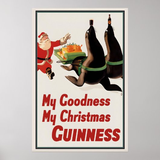 Guinness Kerst Poster Print  John Gilroy (Voorkant)