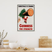 Guinness Kerstman Kerst Poster Print  Ierse Stout (Keuken)