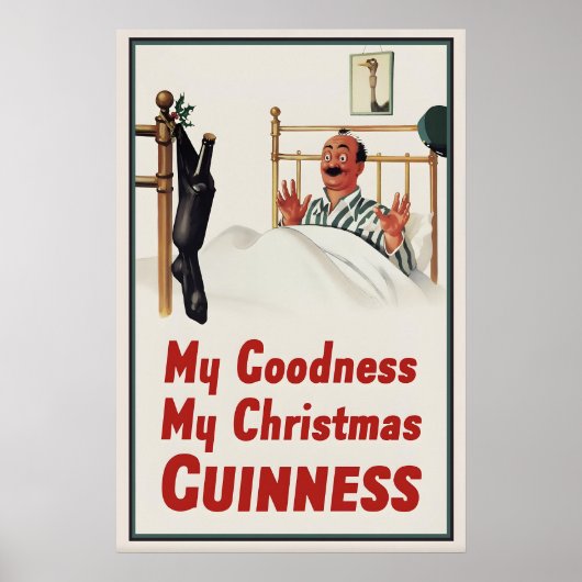 Guinness Kerststrump Affiche Afdruk  John Poster (Voorkant)