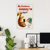 Guinness Luiaard Poster Print John Gilroy Vintage (Thuiskantoor)