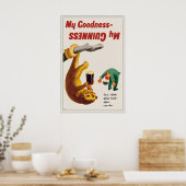 Guinness Luiaard Poster Print John Gilroy Vintage (Keuken)