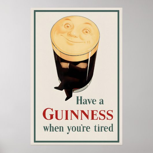 Guinness Pint Poster Print John Gilroy Vintage (Voorkant)
