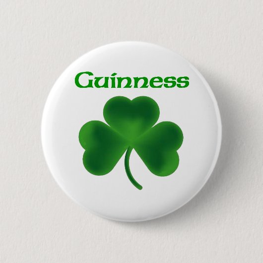 Guinness Shamrock Ronde Button 5,7 Cm (Voorkant)