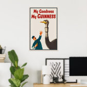 Guinness Struis Poster Print John Gilroy Vintage (Thuiskantoor)