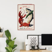 Guinness Zalm, Krab en Kreeft Posterprint Poster (Thuiskantoor)