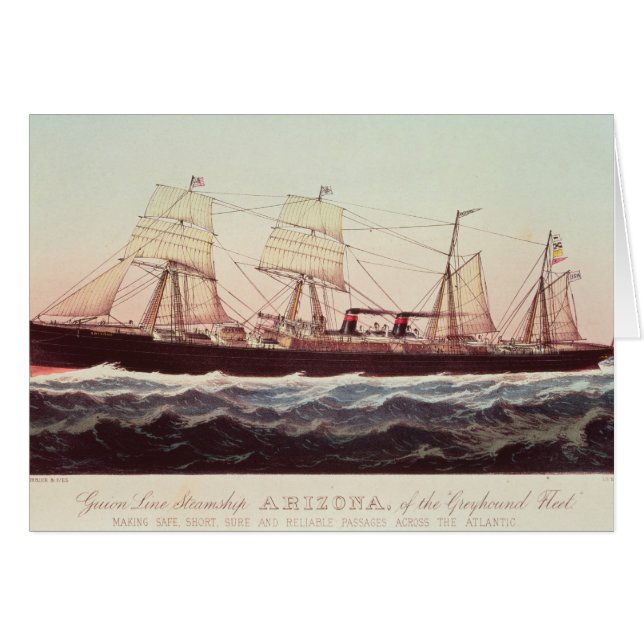 Guion Line Steamship Arizona (Voorkant Horizontaal)
