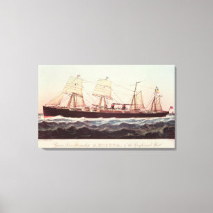 Guion Line Steamship Arizona Canvas Afdruk